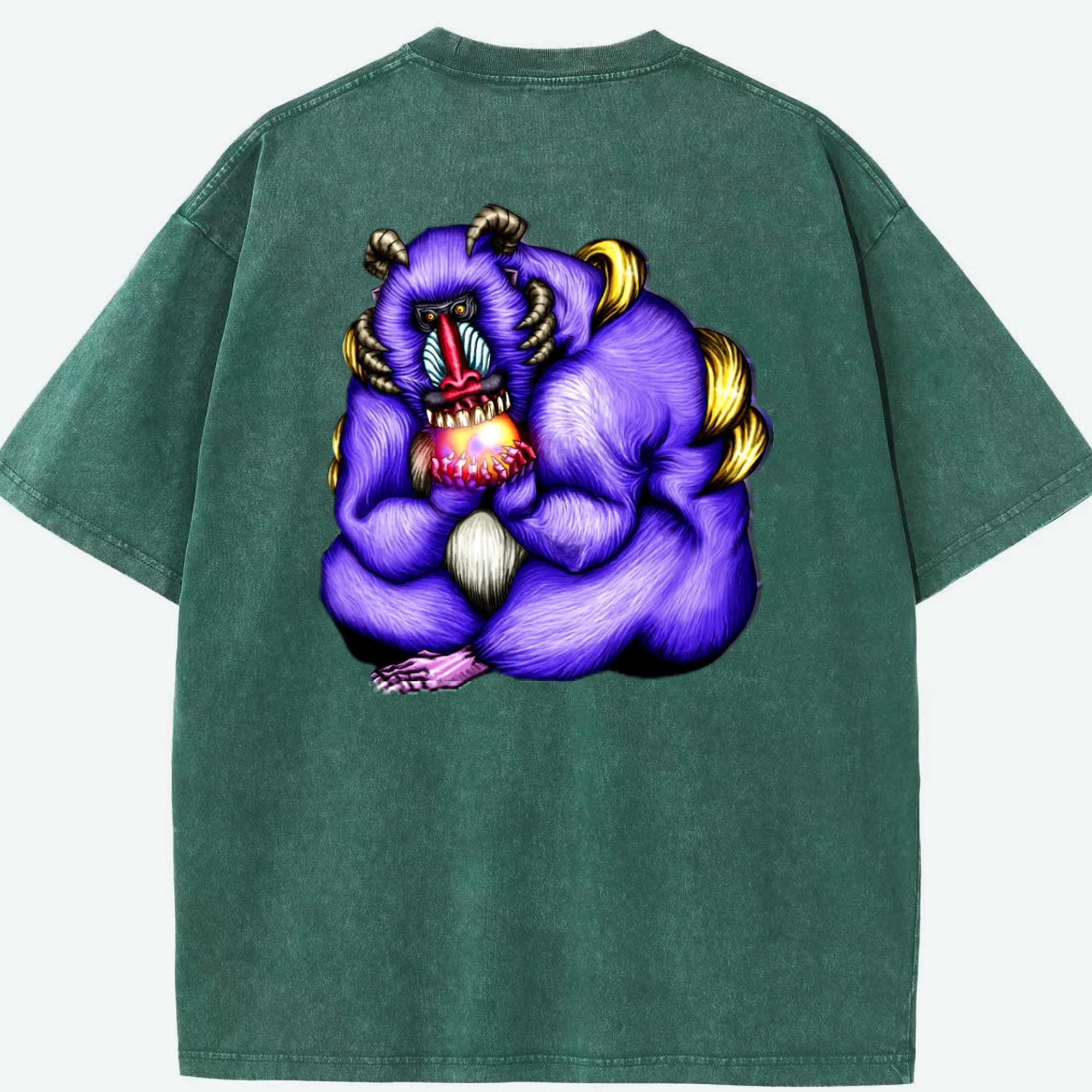 （画像用） 遊☆戯☆王 Yu-Gi-Oh! 綿100% ヴィンテージ風 半袖Tシャツ（背面プリント）